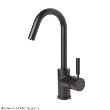 Lacava - Cigno Deck-Mount Single-Hole Faucet With A Goose-Neck Swiveling Spout, One Lever Handle, And A Pop-Up Drain
