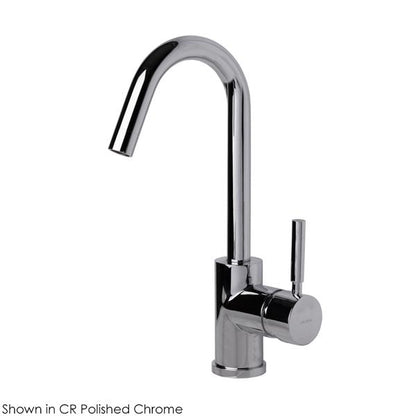 Lacava - Cigno Deck-Mount Single-Hole Faucet With A Goose-Neck Swiveling Spout, One Lever Handle, And A Pop-Up Drain