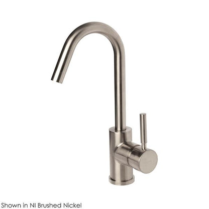 Lacava - Cigno Deck-Mount Single-Hole Faucet With A Goose-Neck Swiveling Spout, One Lever Handle, And A Pop-Up Drain
