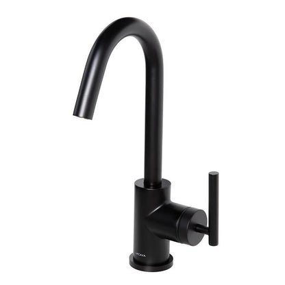 Lacava - Cigno Deck-Mount Single-Hole Faucet With A Goose-Neck Swiveling Spout, One Lever Handle, And A Pop-Up Drain