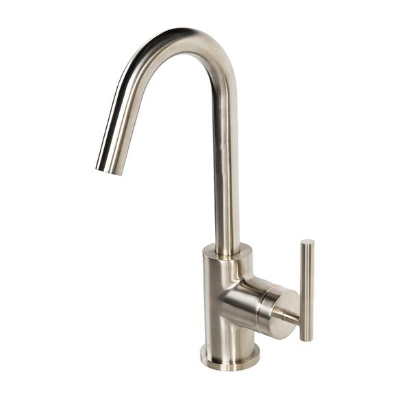 Lacava - Cigno Deck-Mount Single-Hole Faucet With A Goose-Neck Swiveling Spout, One Lever Handle, And A Pop-Up Drain