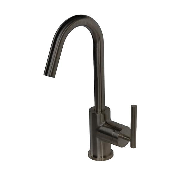 Lacava - Cigno Deck-Mount Single-Hole Faucet With A Goose-Neck Swiveling Spout, One Lever Handle, And A Pop-Up Drain