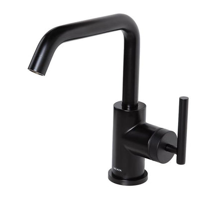 Lacava - Cigno Deck-Mount Single-Hole Faucet With A Squared-Gooseneck Swiveling Spout, One Lever Handle, And A Pop-Up Drain