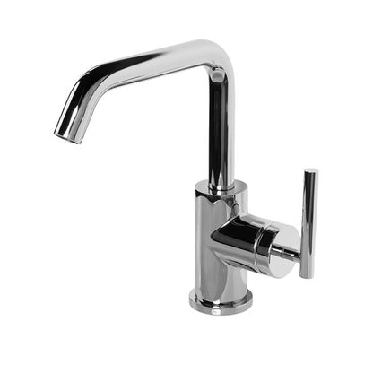Lacava - Cigno Deck-Mount Single-Hole Faucet With A Squared-Gooseneck Swiveling Spout, One Lever Handle, And A Pop-Up Drain