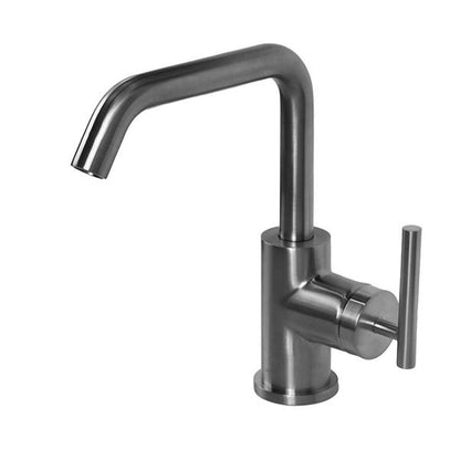Lacava - Cigno Deck-Mount Single-Hole Faucet With A Squared-Gooseneck Swiveling Spout, One Lever Handle, And A Pop-Up Drain