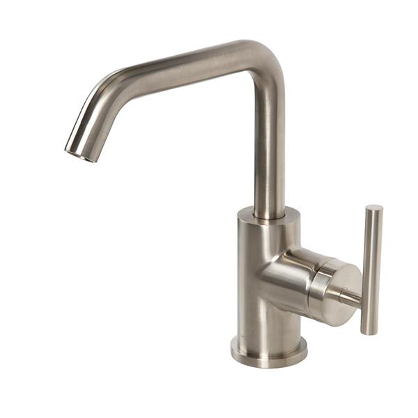 Lacava - Cigno Deck-Mount Single-Hole Faucet With A Squared-Gooseneck Swiveling Spout, One Lever Handle, And A Pop-Up Drain