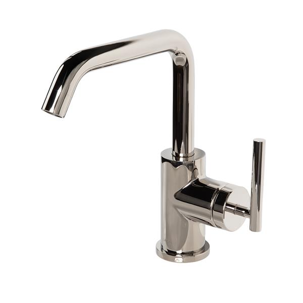 Lacava - Cigno Deck-Mount Single-Hole Faucet With A Squared-Gooseneck Swiveling Spout, One Lever Handle, And A Pop-Up Drain