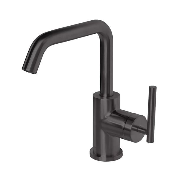 Lacava - Cigno Deck-Mount Single-Hole Faucet With A Squared-Gooseneck Swiveling Spout, One Lever Handle, And A Pop-Up Drain