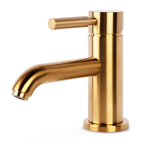 Lacava - Cigno Deck-Mount Single-Hole Faucet With A Pop-Up And Lever Handle