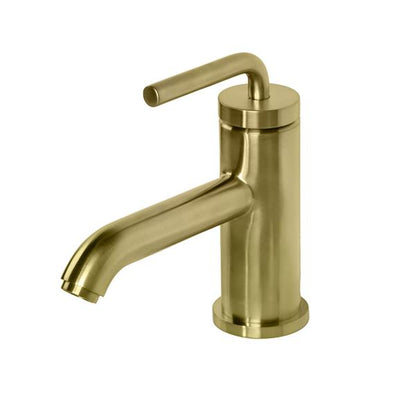 Lacava - Cigno Deck-Mount Single-Hole Faucet With A Pop-Up And Curved Lever Handle