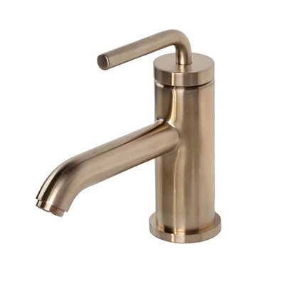 Lacava - Cigno Deck-Mount Single-Hole Faucet With A Pop-Up And Curved Lever Handle