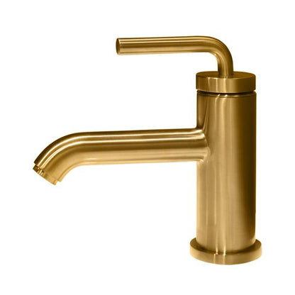 Lacava - Cigno Deck-Mount Single-Hole Faucet With A Pop-Up And Curved Lever Handle