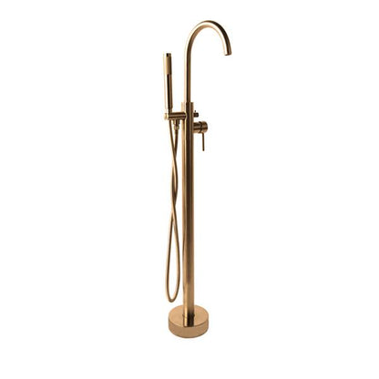 Lacava - Cigno Floor-Standing Tub Filler 37 1/4 InchH With One Lever Handle, Two-Way Diverter