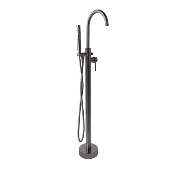 Lacava - Cigno Floor-Standing Tub Filler 37 1/4 InchH With One Lever Handle, Two-Way Diverter