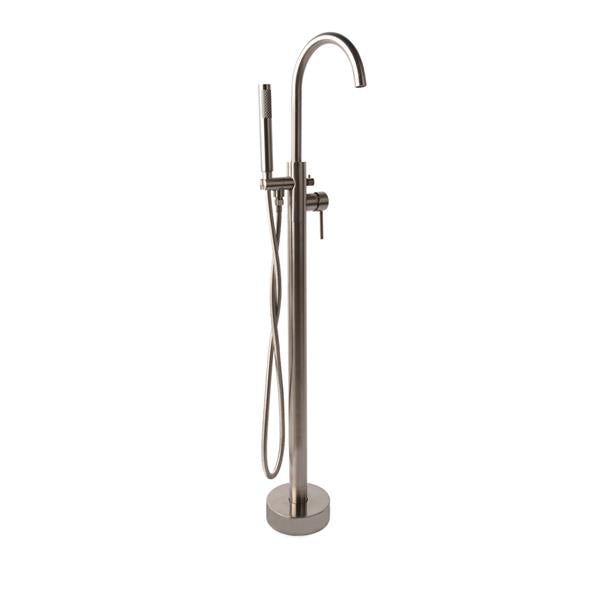 Lacava - Cigno Floor-Standing Tub Filler 37 1/4 InchH With One Lever Handle, Two-Way Diverter