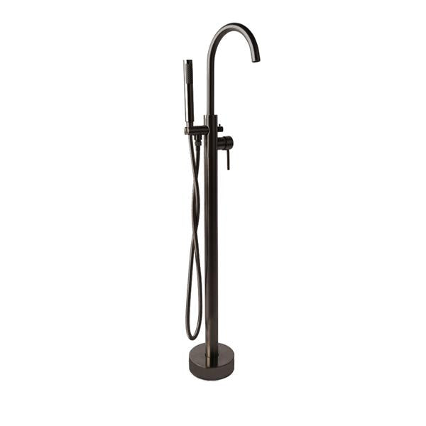 Lacava - Cigno Floor-Standing Tub Filler 37 1/4 InchH With One Lever Handle, Two-Way Diverter