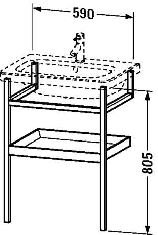Duravit - DuraStyle 23 1/4" x 17 3/8" Console in European Oak