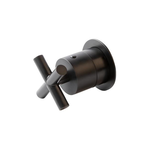 Lacava - Cigno Trim Only - 2-Way Diverter Valve Gpm 10 (43.5 Psi) With Round Back Plate And Cross Handle