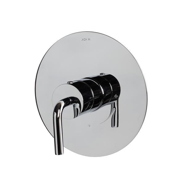 Lacava - Cigno Cigno Trim - Built-In Progressive Pressure Balancing Mixer With A Curved Lever Handle And Round Backplate