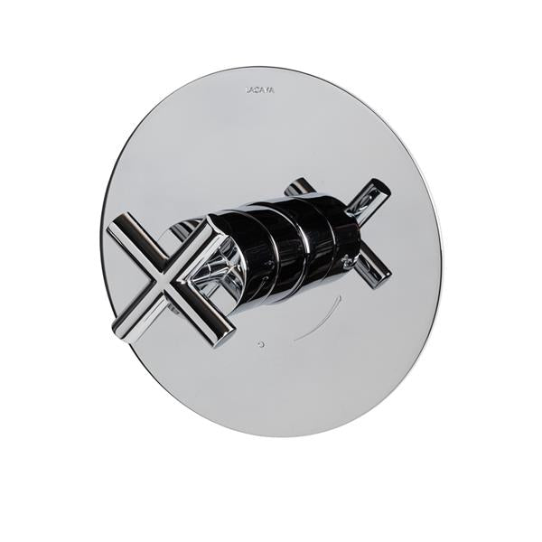 Lacava - Cigno Cigno Trim - Built-In Progressive Pressure Balancing Mixer With A Cross Handle And Round Backplate