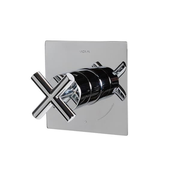 Lacava - Cigno Cigno Trim - Built-In Progressive Pressure Balancing Mixer With A Cross Handle And Squared Backplate