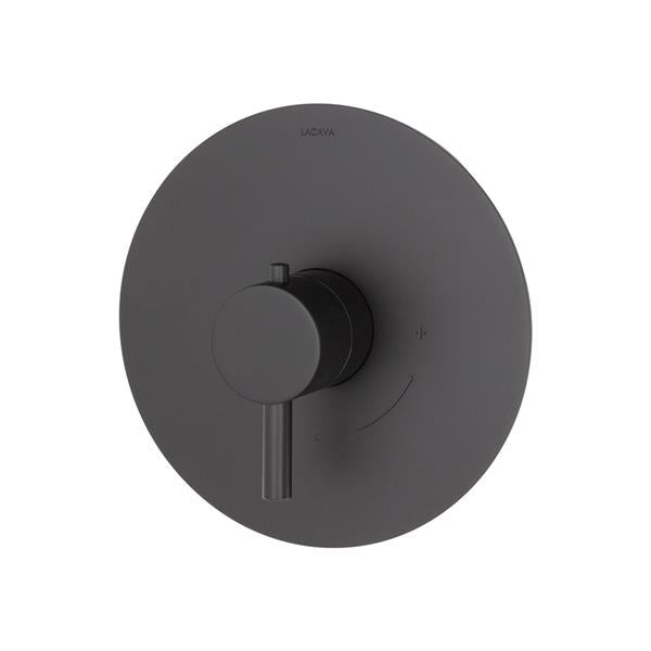 Lacava - Cigno Trim Only - Built-In Thermostatic Valve With Single Handle And Round Backplate
