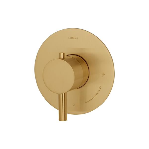 Lacava - Cigno Trim Only - Built-In Thermostatic Valve With Single Handle And Round Backplate