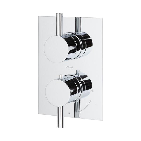 Lacava - Cigno Trim Only - Non-Sharing, Thermostatic Valve W/2 Way Diverter + Off, Gpm 8.5 (60Psi)