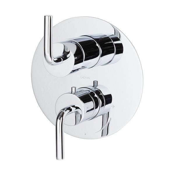 Lacava - Cigno Trim Only - Sharing, Thermostat W 2-Way Shared Diverter + Off, Gpm 6.1 (43.5Psi)