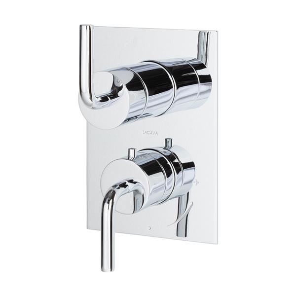 Lacava - Cigno Trim Only - Sharing, Thermostat W 2-Way Shared Diverter + Off, Gpm 6.1 (43.5Psi)
