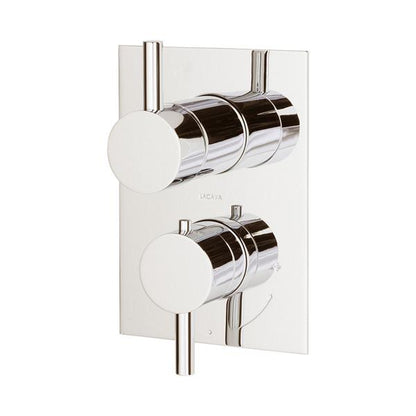 Lacava - Cigno Trim Only - Sharing, Thermostatic Valve W/ 2 Way Shared Diverter + Off, Gpm 8.5 (60Psi)