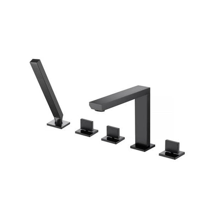 Isenberg - Five Hole Deck Mounted Roman Tub Faucet With Hand Shower