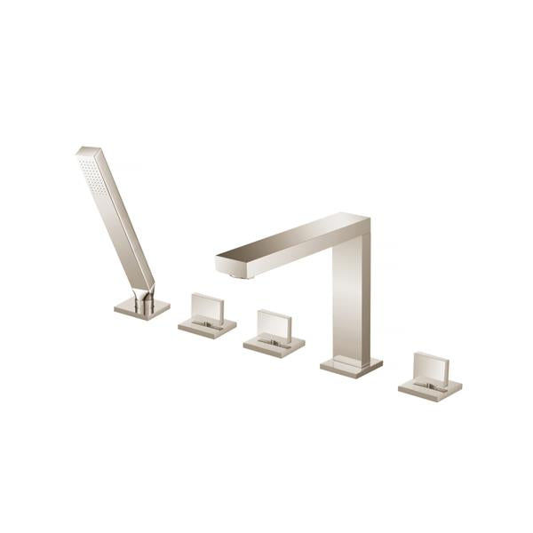 Isenberg - Five Hole Deck Mounted Roman Tub Faucet With Hand Shower