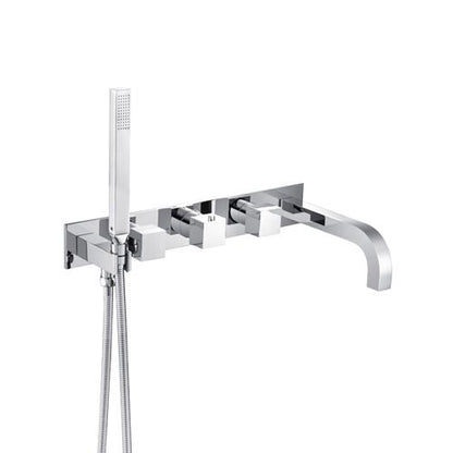 Flusso - Wall Mount Tub Filler With Hand Shower