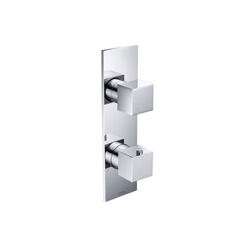 Flusso - 3/4 Inch Thermostatic Shower Valve & Trim  - 3-Output