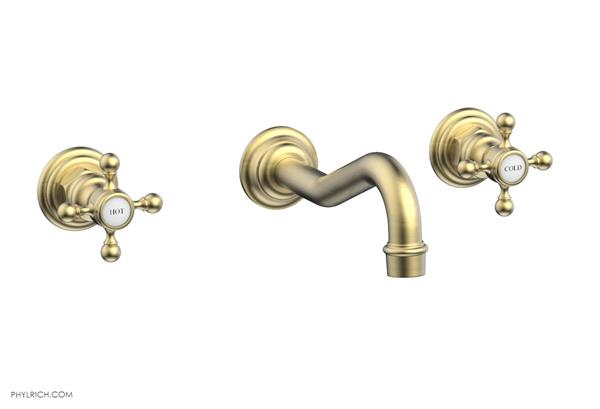 Phylrich - Henri Wall Lavatory Set With - Cross Handles