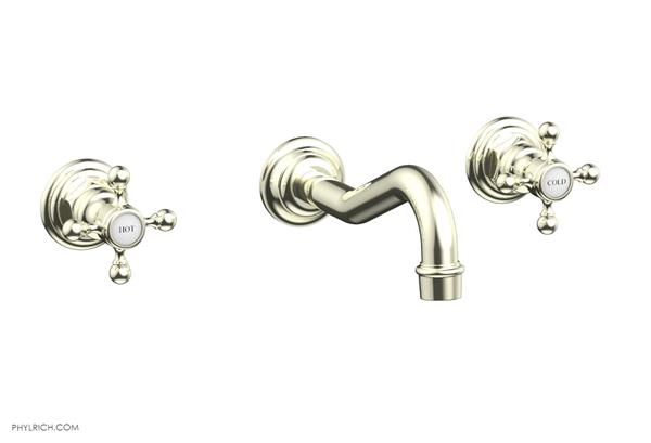 Phylrich - Henri Wall Lavatory Set With - Cross Handles