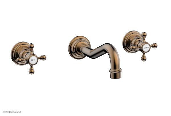 Phylrich - Henri Wall Lavatory Set With - Cross Handles