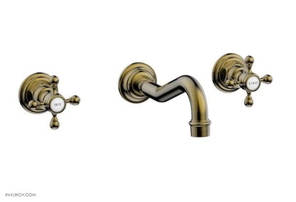 Phylrich - Henri Wall Lavatory Set With - Cross Handles