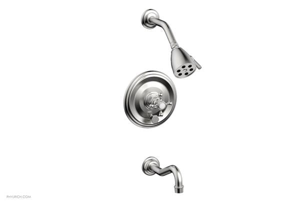 Phylrich - Henri Pressure Balance Tub and Shower Set - Cross Handle