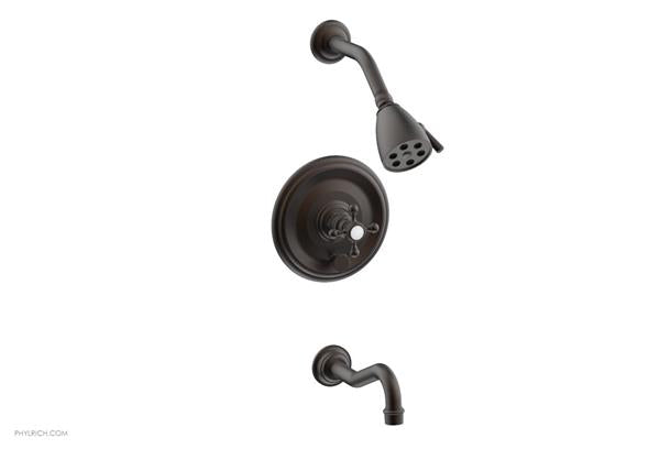 Phylrich - Henri Pressure Balance Tub and Shower Set - Cross Handle