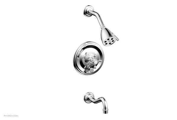 Phylrich - Henri Pressure Balance Tub and Shower Set - Cross Handle