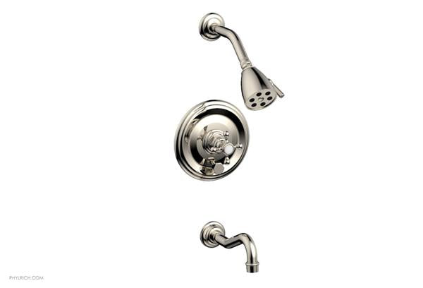 Phylrich - Henri Pressure Balance Tub and Shower Set - Cross Handle