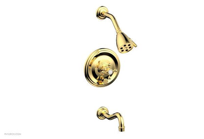 Phylrich - Henri Pressure Balance Tub and Shower Set - Cross Handle