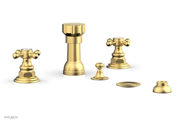 Phylrich - Henri Four Hole Bidet Set - Cross Handles