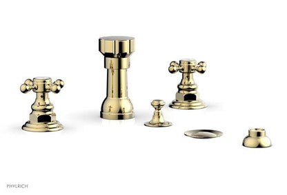 Phylrich - Henri Four Hole Bidet Set - Cross Handles