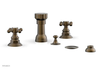 Phylrich - Henri Four Hole Bidet Set - Cross Handles