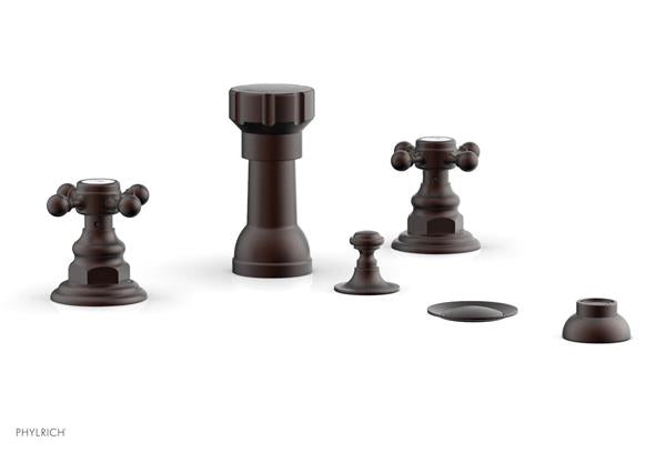 Phylrich - Henri Four Hole Bidet Set - Cross Handles