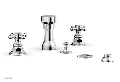 Phylrich - Henri Four Hole Bidet Set - Cross Handles