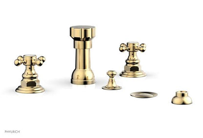 Phylrich - Henri Four Hole Bidet Set - Cross Handles